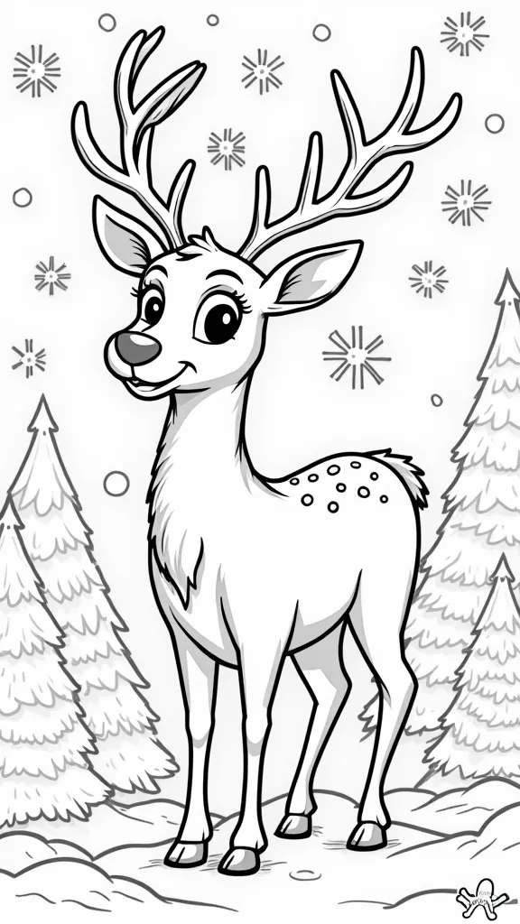 rudolph free coloring pages